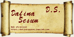 Dafina Šešum vizit kartica